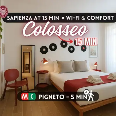 COLOSSEO a 15 min - Attico con Terrazza