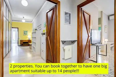 a room with a hallway with a door open at BDC - Kingdom 5-BDR in Termini in Rome
