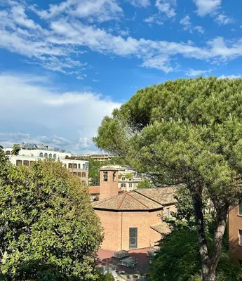 a view of a city with buildings and trees at Casa San Pietro Rome Vatican in Rome
