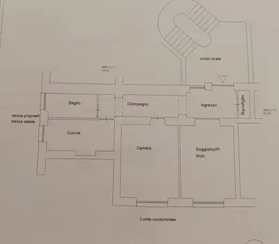 a floor plan of a building at Your window on San Pietro in Rome