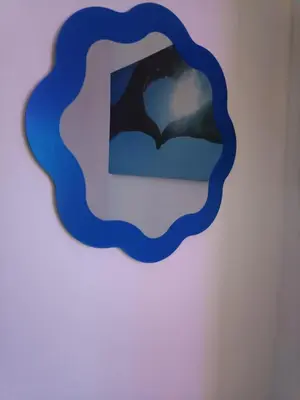a picture of a window with a bat reflection at large Vatican loft near the metro in Rome