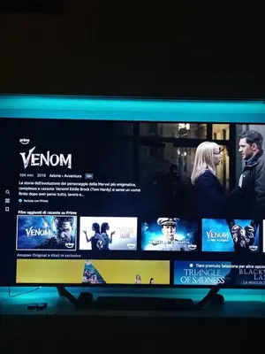 a television screen with a movie poster on it at large Vatican loft near the metro in Rome