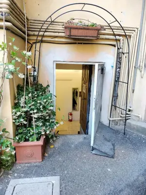 an open door of a building with a plant at Vatican Room -all you need to sleep 2 in Rome