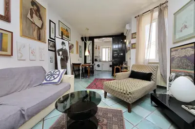 a living room with a couch and a table at Giuliana in Rome