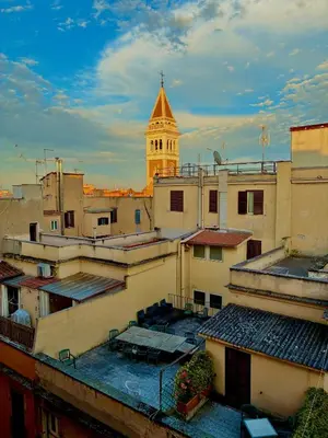 a view of a building with a clock tower at CasaNa' in Rome