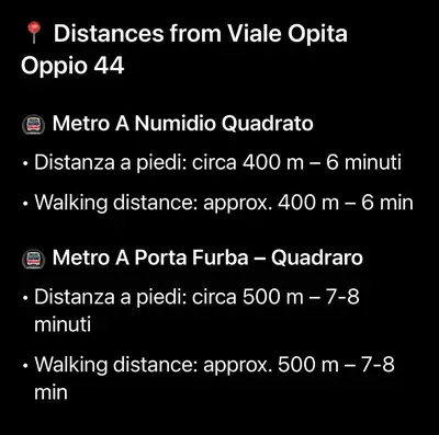 a screenshot of a cell phone with distances from valve at Petit House Roma in Rome