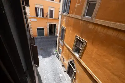 an overhead view of an alley from a building at Trevi Room in Rome