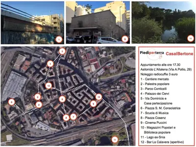 a collage of images of a map of a city at Casa De Santis in Rome