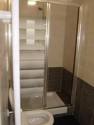 a bathroom with a shower and a toilet at magic portaportese in Rome