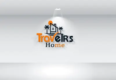 a logo for a real estate company with a house at TravelR's Home in Rome