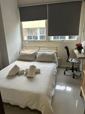 a bedroom with a bed with two pillows and a window at Appia Suite in Rome