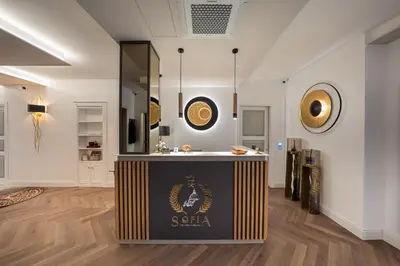a gallery with a counter in a room at SOFIA Ultra Suite Collection in Rome