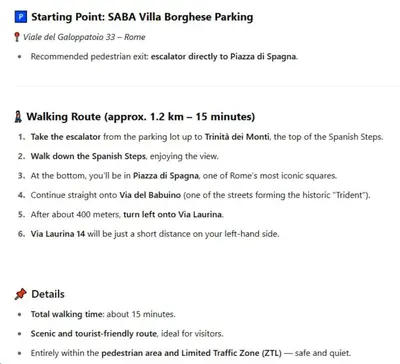 a screenshot of the safari page of the safari website at Romantic in Rome