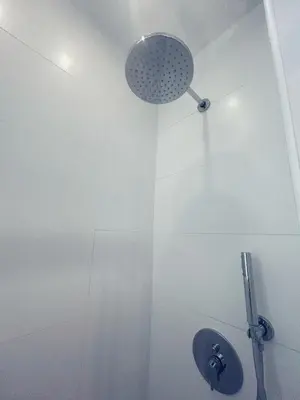 a bathroom with a shower with a toilet and a sink at La Dimora del Brancaccio in Rome