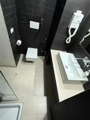 a bathroom with a sink and a toilet at Luna Guest House in Rome