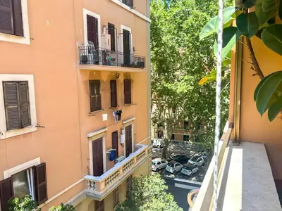 an apartment view from the balcony of a building at Modern apartment with Private Balcony Near Colosseum in Rome