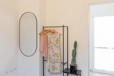 a mirror hanging on a wall next to a cactus at iFlat Scenic Penthouse with Terrace near Vatican in Rome