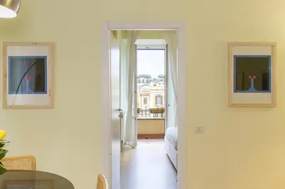 a bathroom with a sink and a shower at Rome Central Suite via Porcari in Rome