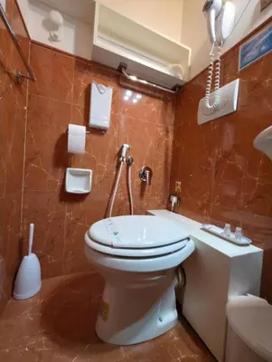 a bathroom with a toilet and a sink at Chez Oriana Termini St in Rome