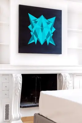 a painting of a star above a fireplace at Navona Boutique House in Rome