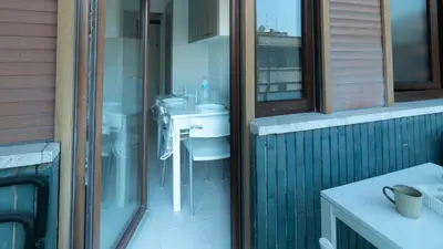 a bathroom with a sink and a toilet in it at Casa vacanza Appartamento Irnerio vicino la Metro in Rome