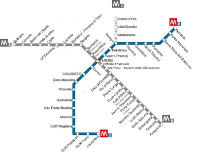 a map of the melbourne subway at Loft Lomelina, Roma, Metro Bologna Colosseo in Rome