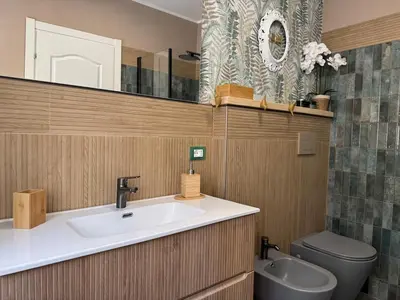 a bathroom with a sink and a toilet at Gloria Mundi in Rome