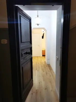 a hallway with a large wooden door in a room at Casa D'Agata in Rome