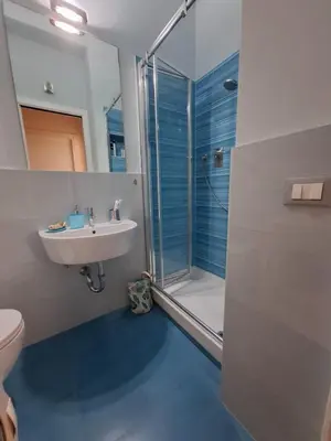 a bathroom with a toilet and a sink and a shower at Sophìa, City Retreat near Vatican in Rome
