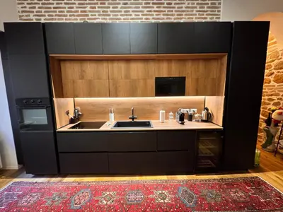 a kitchen with a sink and a counter at Luxury Loft near Via Veneto in Rome