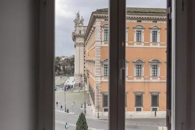 a view from a window of a building at Vista Laterana in Rome