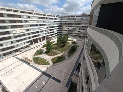 an aerial view of a large apartment building at Pato's Home - Appartamento Condiviso Con Parcheggio Gratuito in Rome