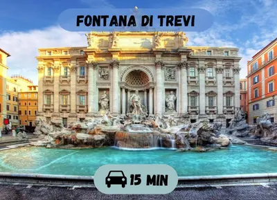 a picture of a castle with a bridge and a car at -Colosseum 15 Min -Trastevere, Free Wi-Fi and A-C in Rome