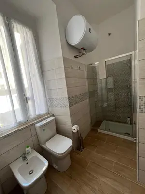 a bathroom with a toilet and a sink and a shower at Vatican Artstudio in Rome