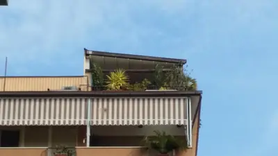 a balcony with plants on top of a building at Vatican Rome Suites in Rome