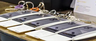 a group of three ipods on a table at Vaticano Julia Guest House in Rome