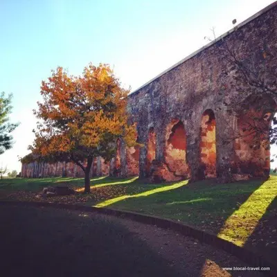 an old brick building with a tree in front of it at JULIX - Roma Quadraro Apartment in Rome