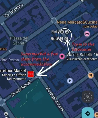a map of a city with the names of the cities at Accommodation in Rome near Termini Loft San Lorenzo in Rome