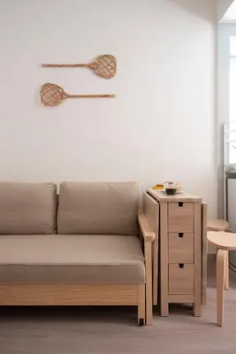 a couch and a table in a room at Casa Chiagio in Rome