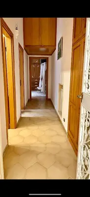 an empty hallway of a house with a door at Pantheon Luxury Jacuzzi Apartment in Rome