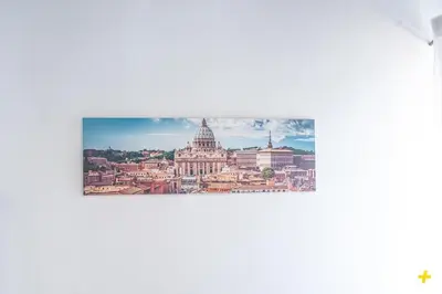 a picture of the city of vienna on a wall at Banchi Nuovi Apartment in Rome