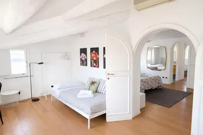 a view of a city with buildings at Panoramic Terrace Trastevere Apartment Amazing view in Rome