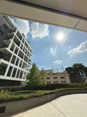 a view through a window of a building at La Casa di Lella in Rome