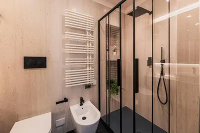 a bathroom with a shower and a toilet and a sink at Exclusive Domus Gaudia in Rome