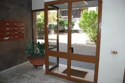 an open door with a potted plant in a room at Casa Tony in Rome
