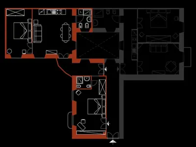 a floor plan of a house with at Casa Visconti in Rome