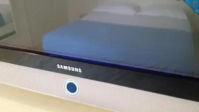a close up of a samsung microwave oven at Piccolotel in Rome