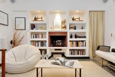 a living room with a couch and a coffee table at Clementina in Rome