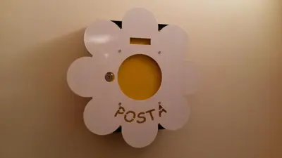 a white toilet sign hanging on a wall at FamilyBed Roma Monteverde-Vaticano in Rome
