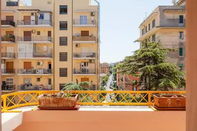 a view from the balcony of a building at Appartamento panoramico vicino San Pietro e Vaticano in Rome